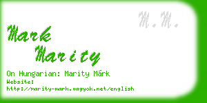 mark marity business card